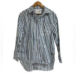 Lola River women's striped button-up top EUC